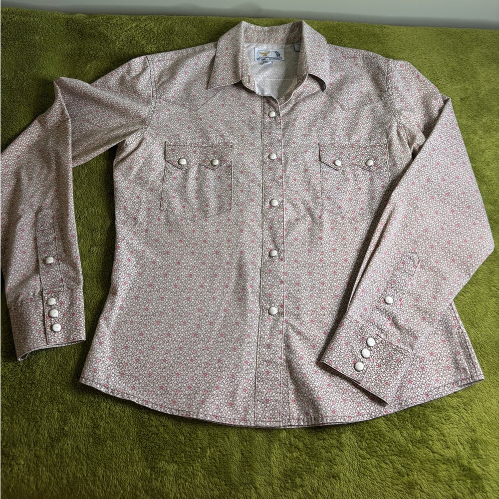 Panhandle Slim Pink and Cream Button Down Shirt
